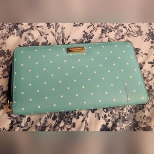 Kate Spade Teal Polkadot Wallet